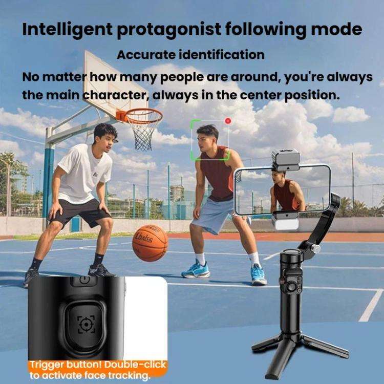 Selfieshow M02 Anti-Shake Handheld Gimbal With Face Tracking 3-Axis Tracking Stabilizer, Standard...