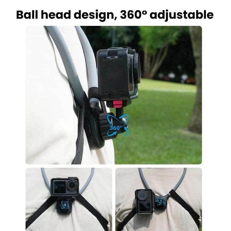 Magnetic Quick-Release Neck Mount For DJI Osmo 360 / Action 5 Pro/ 4 / 3 with 360-Degree Rotating...