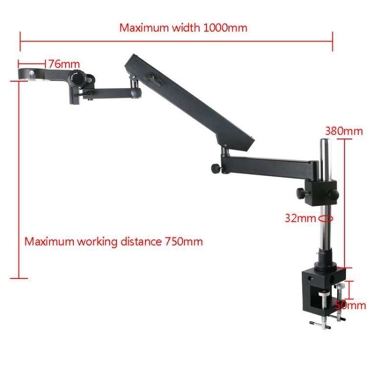 76mm Focusing Bracket Clip-On Cantilever Microscope Stand For Laboratory Stereo Trinocular Micros...