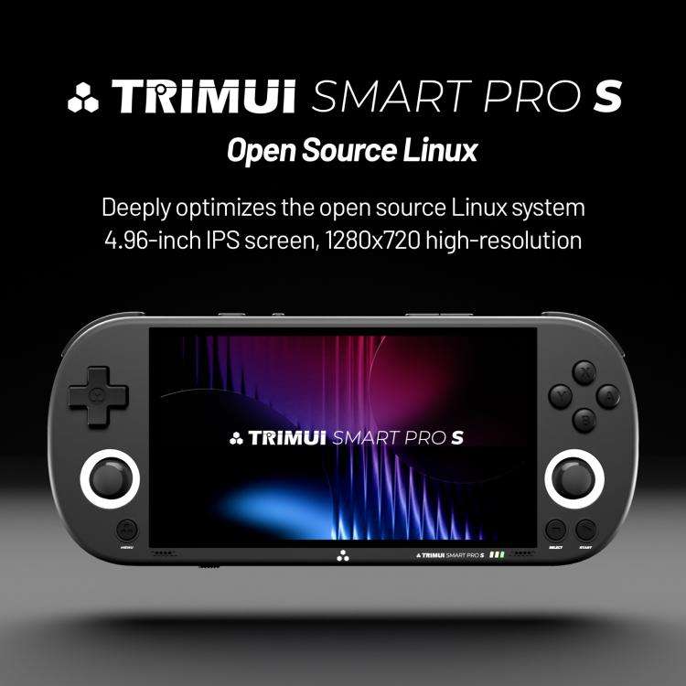 Trimui Smart Pro S Handheld Game Console 4.96-Inch IPS Screen TMR Joystick Allwinner A523 Process...