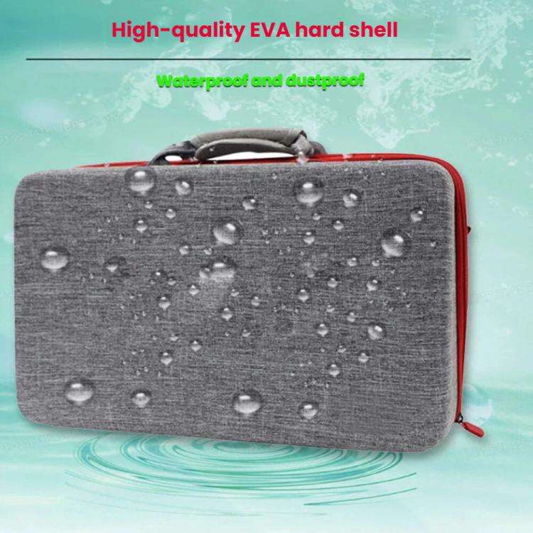 For PS5 Slim Console & Accessories Carrying Case with Headphone Compartment Double-Layer Storage Bag