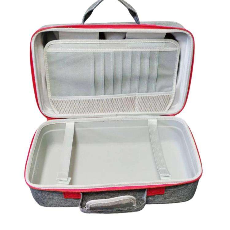 For PS5 Pro Console & Accessories Carrying Case with Headphone Compartment Double-Layer Storage Bag