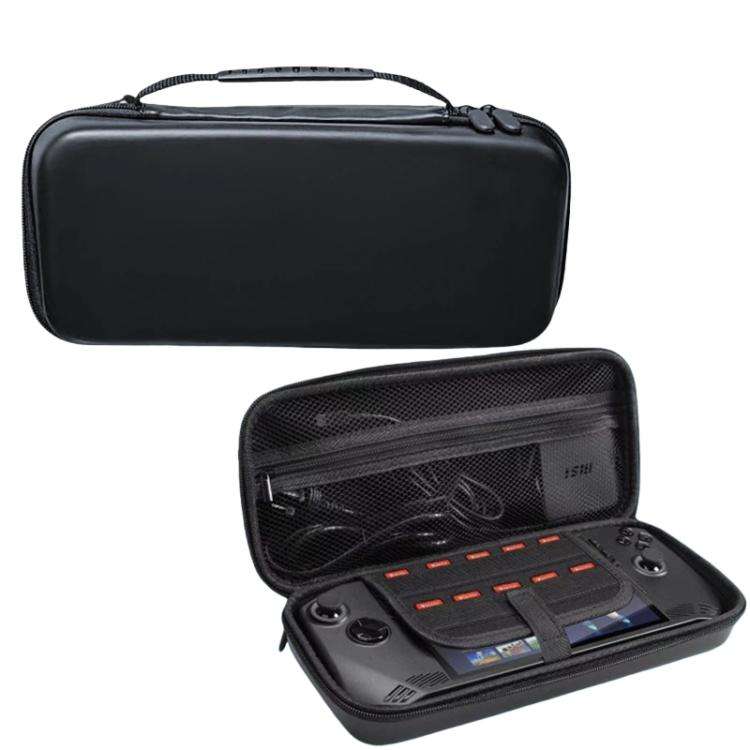 For Steam Deck OLED Hard Shell Protective Case PU Leather Portable Carry Bag with 10 Game Card Slots
