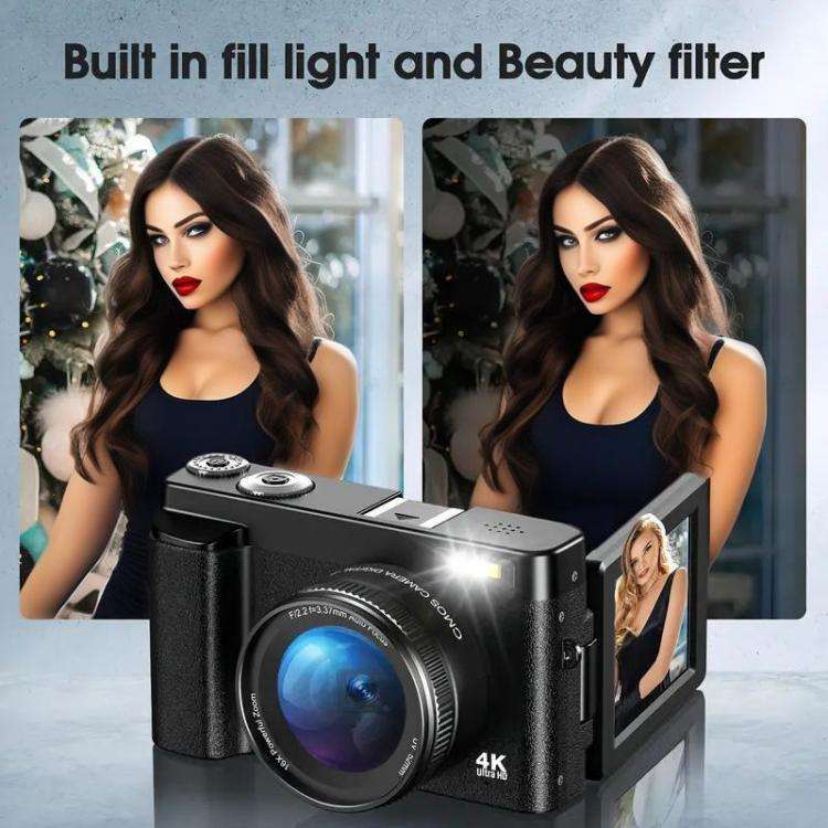 DC101 HD Retro Digital Camcorder Camera Portable Micro DSLR Camera, Single Camera, With 32G Memor...