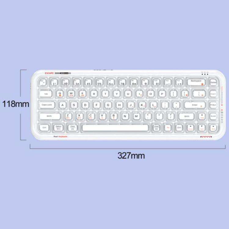 MOFii 711 Pearl Semi-Transparent Triple-Mode Bluetooth RGB Backlit Wireless Keyboard