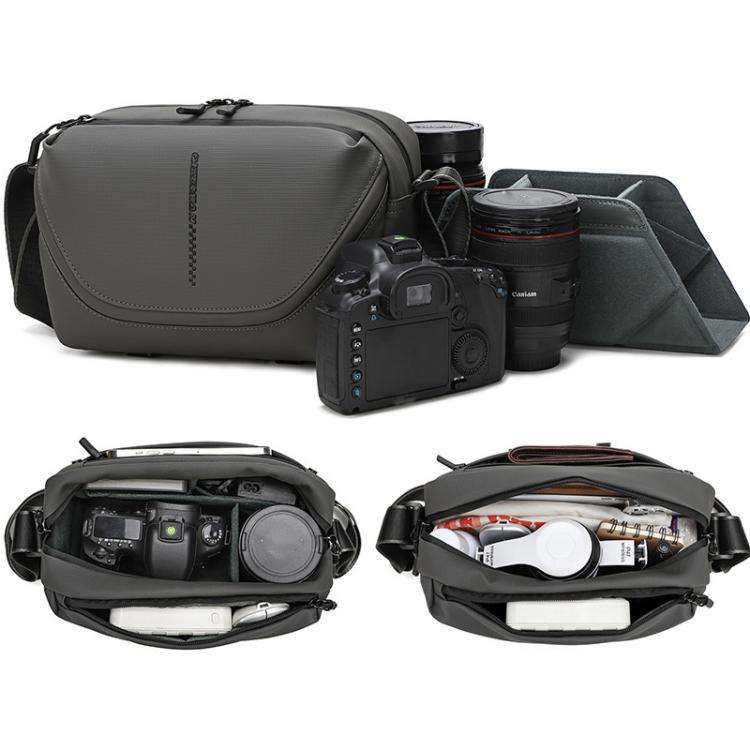 QISEMIAN All-in-One Mens Photography Sling Bag with Removable Camera Insert & Tripod Holder