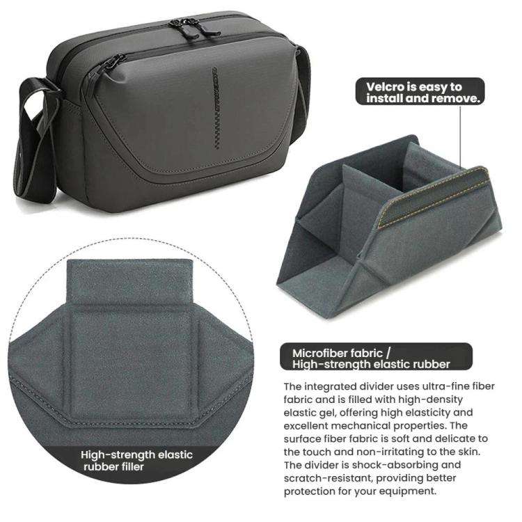 QISEMIAN All-in-One Mens Photography Sling Bag with Removable Camera Insert & Tripod Holder