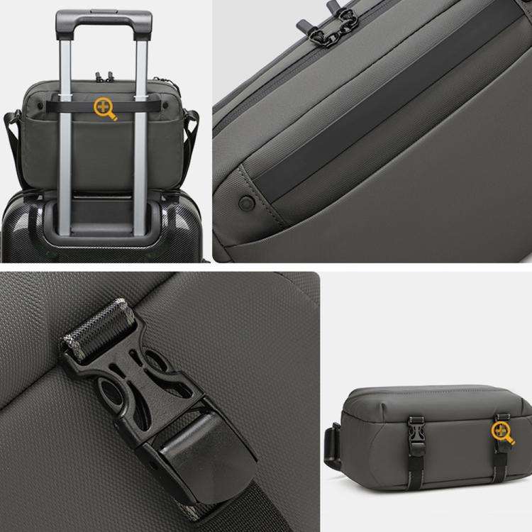 QISEMIAN All-in-One Mens Photography Sling Bag with Removable Camera Insert & Tripod Holder