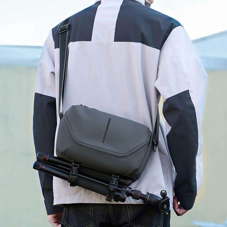 QISEMIAN All-in-One Mens Photography Sling Bag with Removable Camera Insert & Tripod Holder
