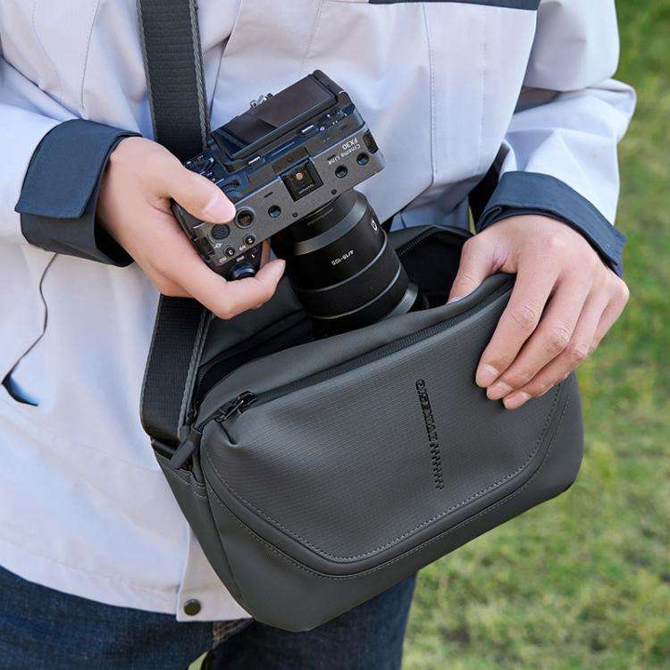 QISEMIAN All-in-One Mens Photography Sling Bag with Removable Camera Insert & Tripod Holder