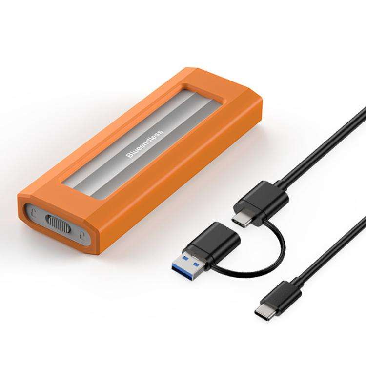 Blueendless 10Gbps M.2 SSD Enclosure External Type-C 3.2 Portable Hard Drive Case, NVMe Protocol ...