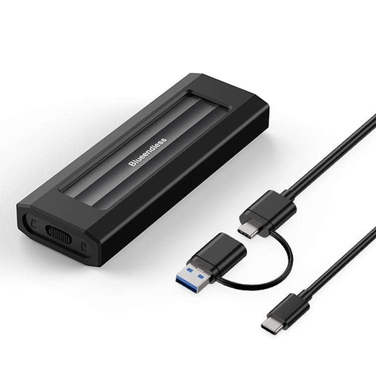 Blueendless 10Gbps M.2 SSD Enclosure External Type-C 3.2 Portable Hard Drive Case, NVMe Protocol ...