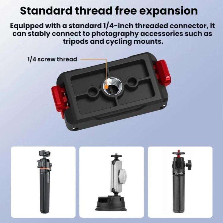 For DJI Osmo Action 3 / 4 / 5 Pro Flymile Magnetic Quick-Release Expansion Adapter Base, For DJI ...