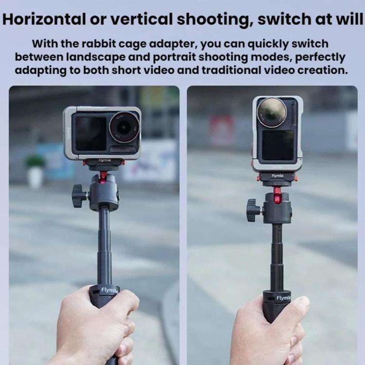 For DJI Osmo Action 3 / 4 / 5 Pro Flymile Magnetic Quick-Release Expansion Adapter Base, For DJI ...