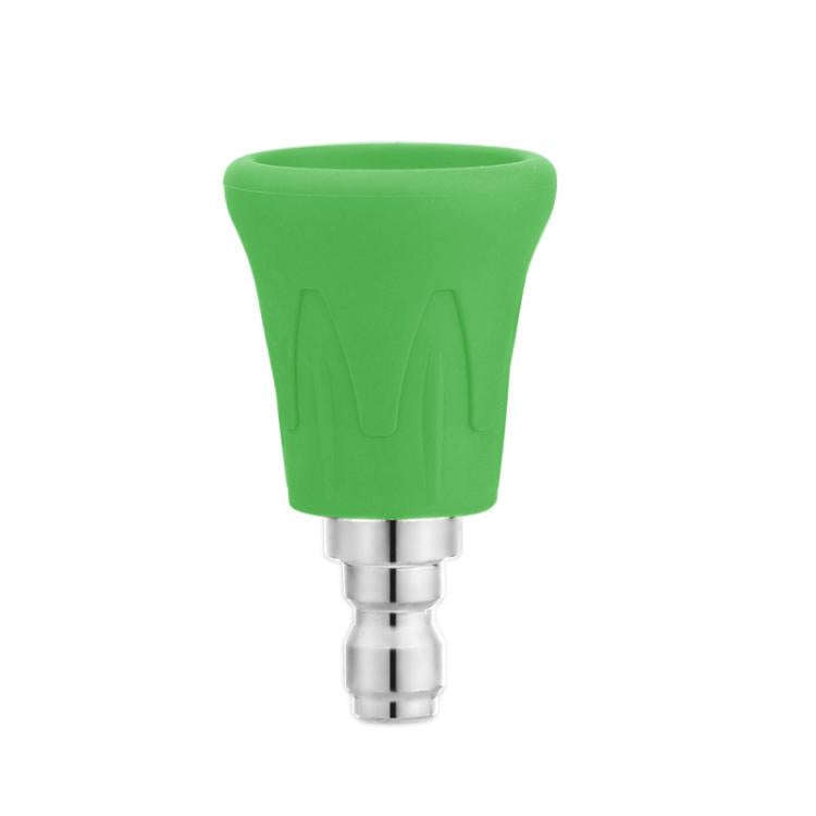 1/4 inch Car Wash Machine Splash-Proof Quick-Connect Nozzle with Soft Rubber Cover, 0-degree Red ...