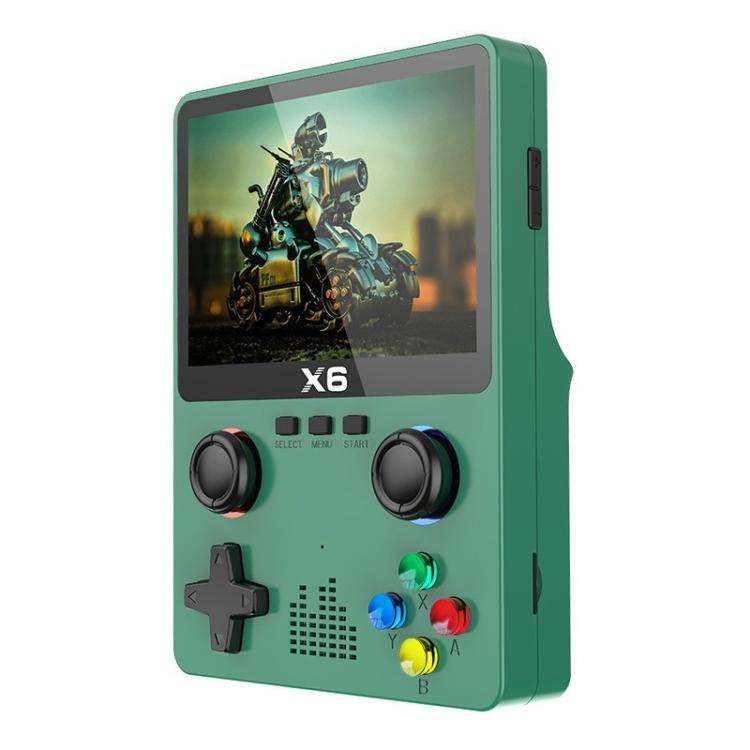 X6 Gaming Console Handheld Emulator Multi-Functional Retro Dual-Joystick HD Color Screen 32G Arca...