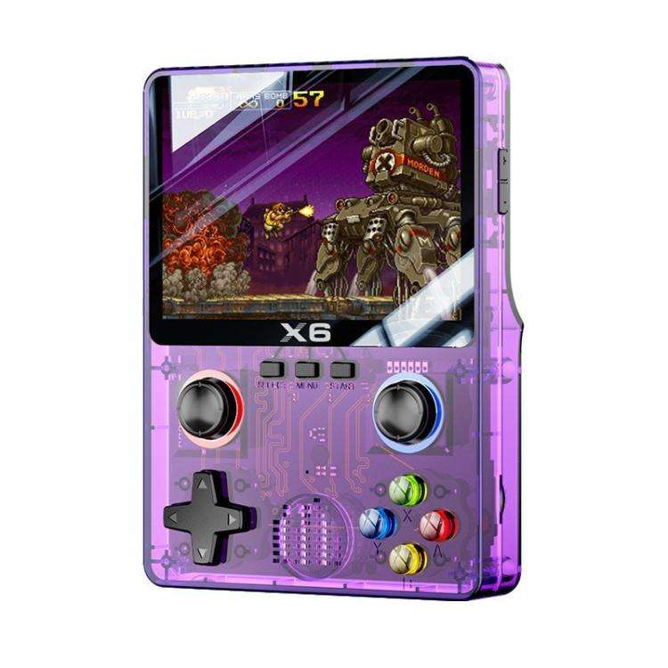 X6 Gaming Console Handheld Emulator Multi-Functional Retro Dual-Joystick HD Color Screen 32G Arca...