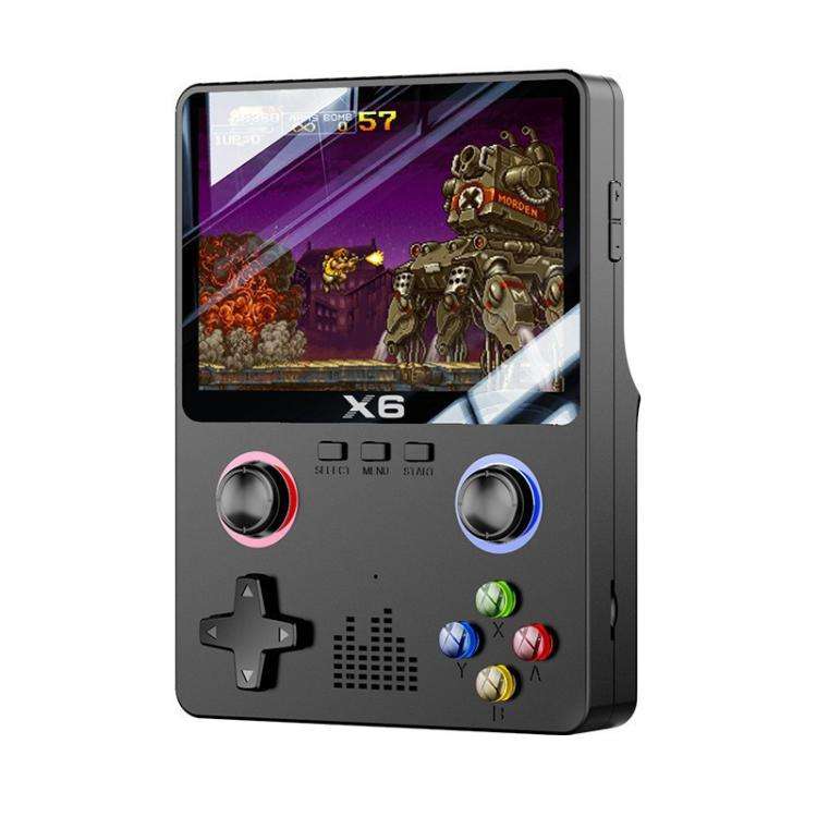 X6 Gaming Console Handheld Emulator Multi-Functional Retro Dual-Joystick HD Color Screen 32G Arca...