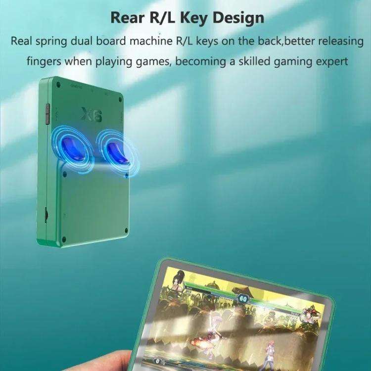X6 Gaming Console Handheld Emulator Multi-Functional Retro Dual-Joystick HD Color Screen 32G Arca...