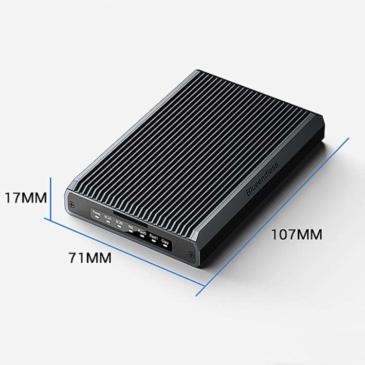 M.2 Disk Array Enclosure NVMe / SATA Dual-Protocol RAID Portable SSD Enclosure 20Gbps Offline Cop...