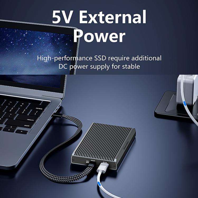 M.2 Disk Array Enclosure NVMe / SATA Dual-Protocol RAID Portable SSD Enclosure 20Gbps Offline Cop...