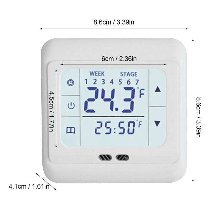 16A Floor Thermostat Underfloor Heating Temperature Regulator, No WiFi, WiFi Version