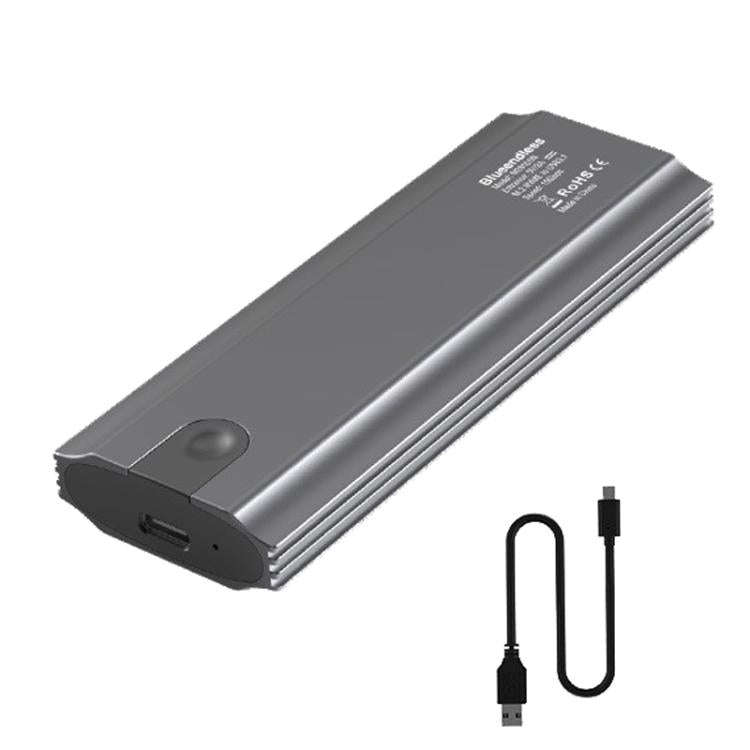 Blueendless M.2 Dual-Protocol Portable Hard Drive Enclosure NVMe/SATA Universal Aluminum Alloy SS...