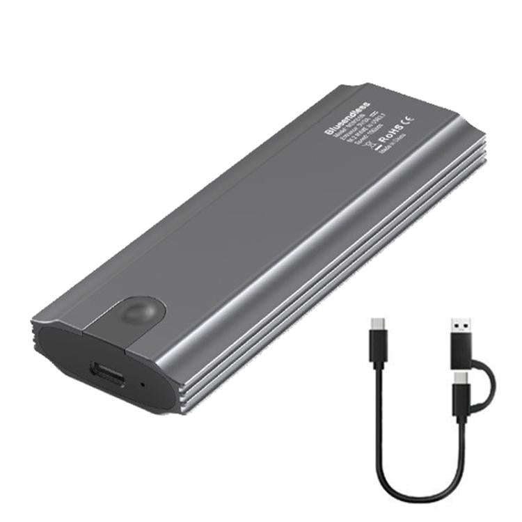 Blueendless M.2 Dual-Protocol Portable Hard Drive Enclosure NVMe/SATA Universal Aluminum Alloy SS...