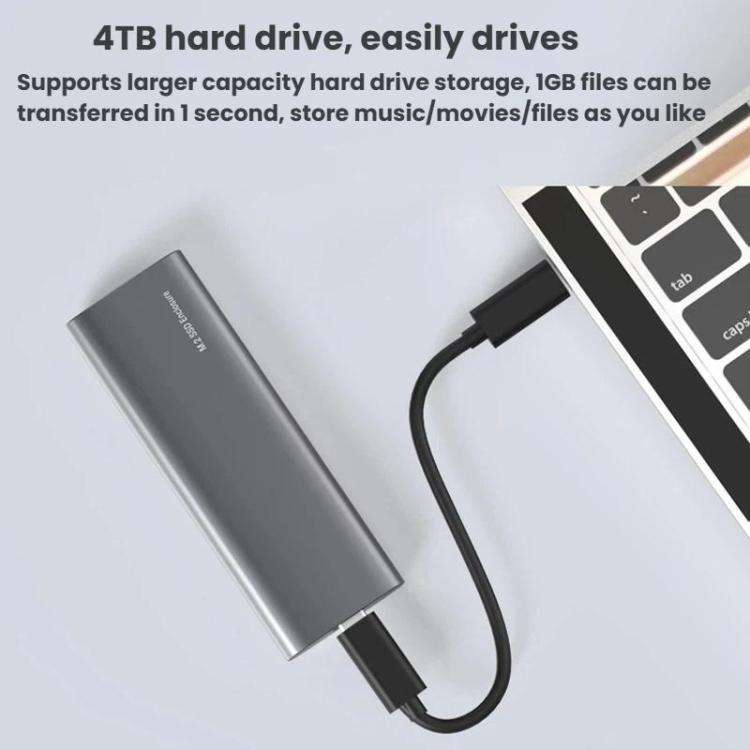 Blueendless M.2 Dual-Protocol Portable Hard Drive Enclosure NVMe/SATA Universal Aluminum Alloy SS...