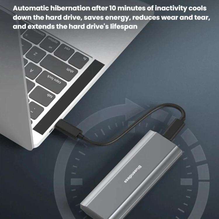 Blueendless M.2 Dual-Protocol Portable Hard Drive Enclosure NVMe/SATA Universal Aluminum Alloy SS...