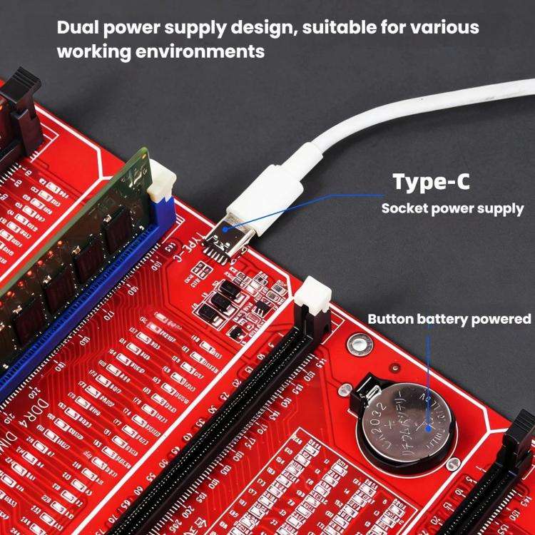 For DDR3 / DDR4 UDMM / Desktop DDR5 / Server DDR5 Memory Modules 4 In 1 Tester With LED Indicator...