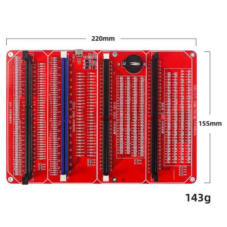 For DDR3 / DDR4 UDMM / Desktop DDR5 / Server DDR5 Memory Modules 4 In 1 Tester With LED Indicator...