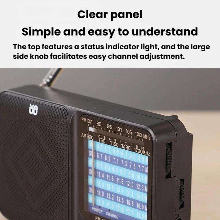 W-913 Portable Pointer Dual-Power Radio FM/AM/SW1-7 Multi-Band Radio