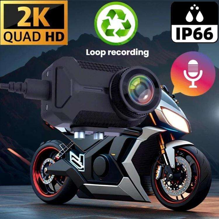 M1 IP66 Waterproof WIFI Motorcycle Dash Camera 2K HD Portable Recorder, M1