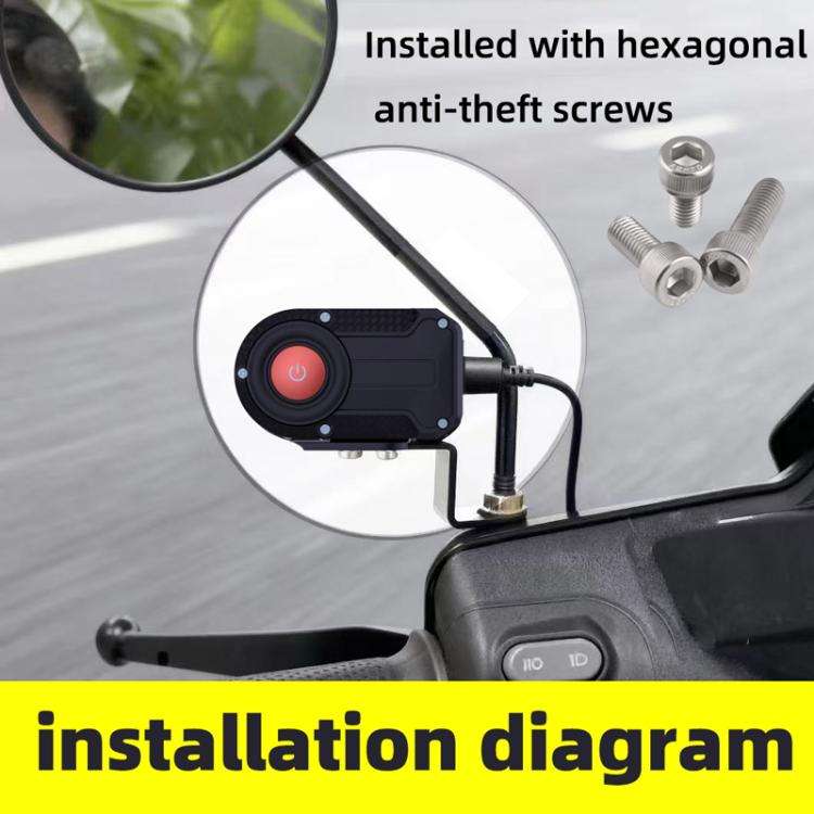 M1 IP66 Waterproof WIFI Motorcycle Dash Camera 2K HD Portable Recorder, M1