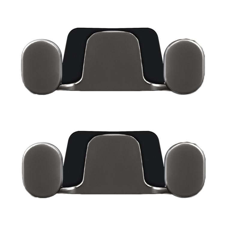 2pcs Vehicle-Mounted Metal Adhesive Double-Hook Phone Holder