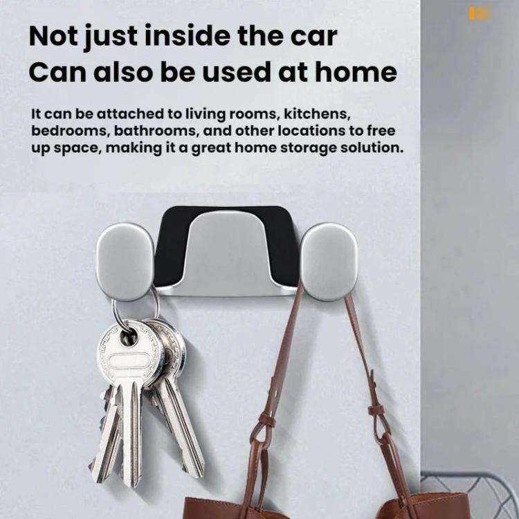 2pcs Vehicle-Mounted Metal Adhesive Double-Hook Phone Holder
