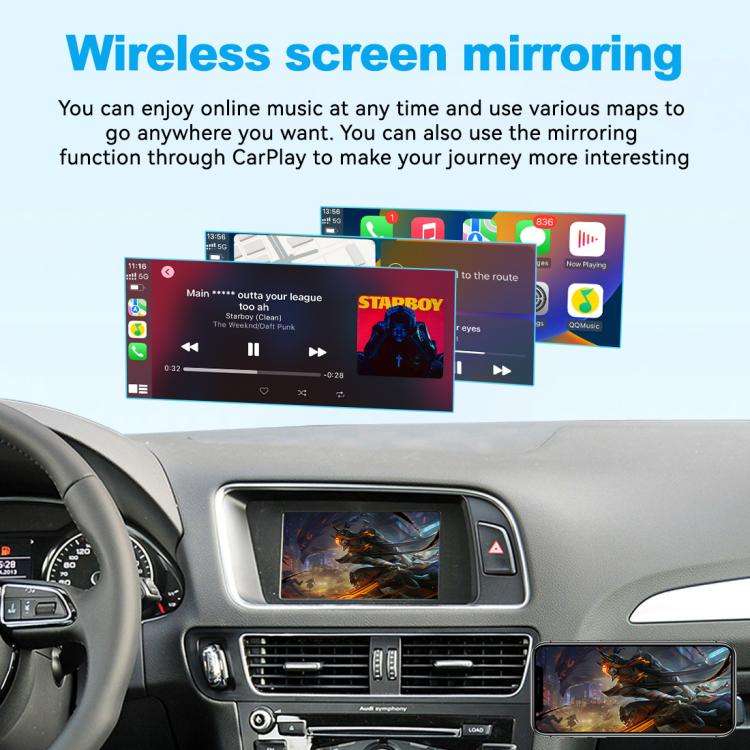 JOYEAUTO WZAU Wireless CarPlay Module Decoder, For Audi A4L/A5/Q5/B8 Without MMI 2010-2016, For A...