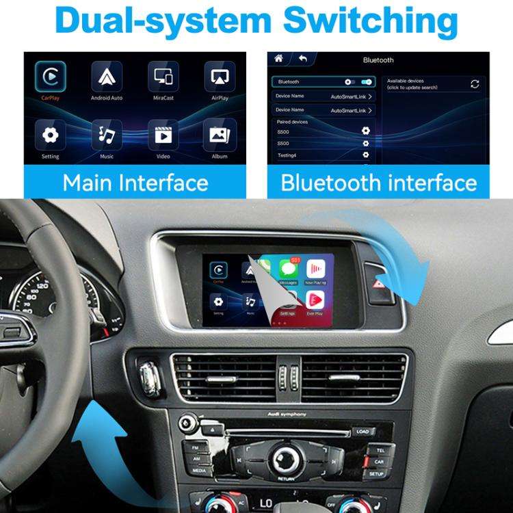 JOYEAUTO WZAU Wireless CarPlay Module Decoder, For Audi A4L/A5/Q5/B8 Without MMI 2010-2016, For A...