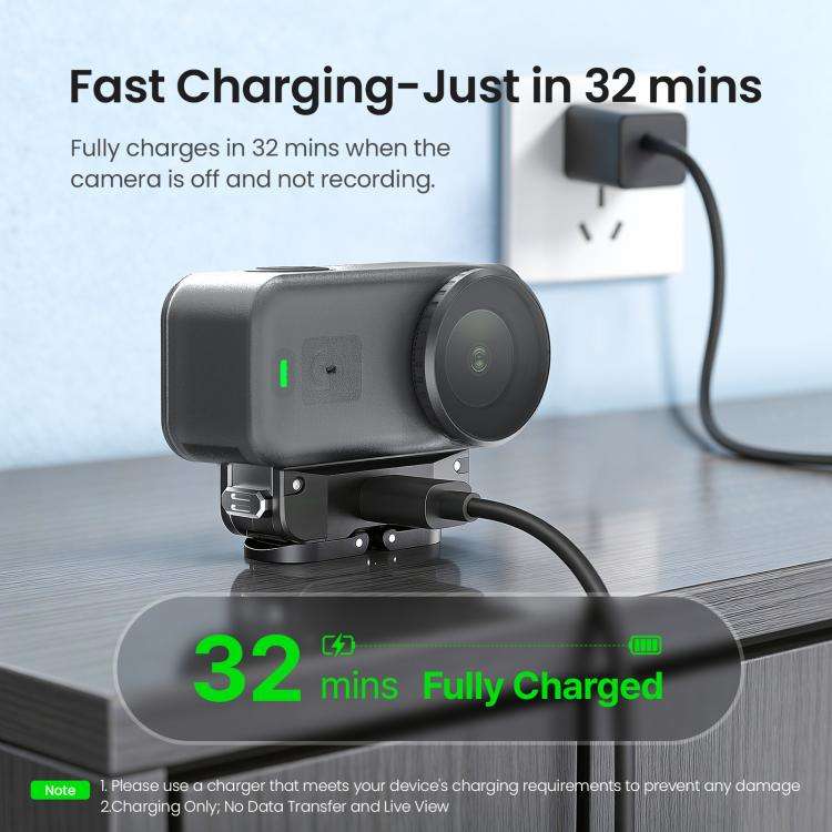 aMagisn TN02 Rechargeable Magnetic Quick-Release Base Action Camera Accessory, TN02