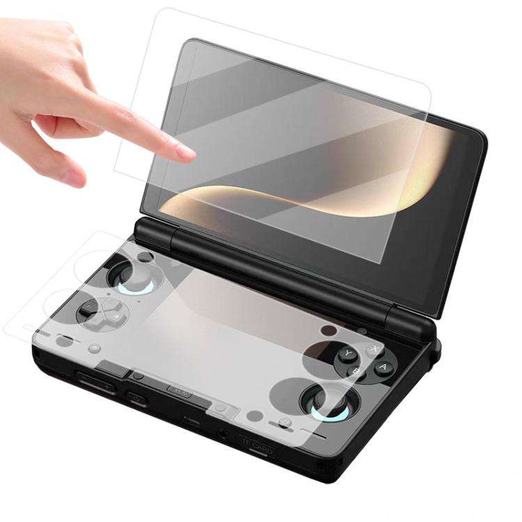 For AYN Thor Game Console Tempered Glass HD Clear Anti-Scratch Film, Upper Screen Protector, Lowe...
