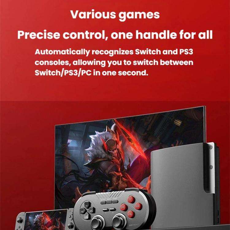 GAMEMT 080S 2.4G Vibration Wireless Game Controller For PC / Switch / PS3, Single, With Receiver,...