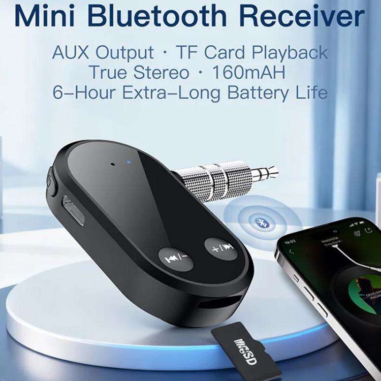 Stereo Bluetooth 5.3 Receiver Hands-Free Wireless Adapter 3.5mm Audio AUX Adapter, BC03