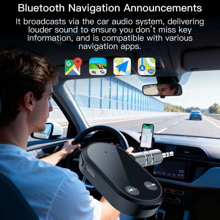 Stereo Bluetooth 5.3 Receiver Hands-Free Wireless Adapter 3.5mm Audio AUX Adapter, BC03