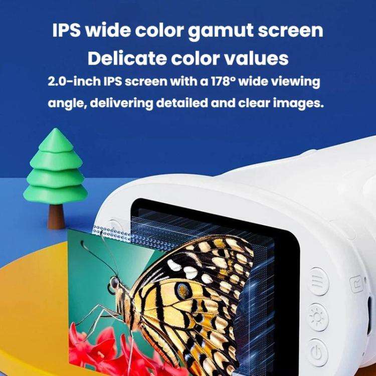 2 Inch IPS Portable Digital Microscope Kids Manual Focus Microscope With Light