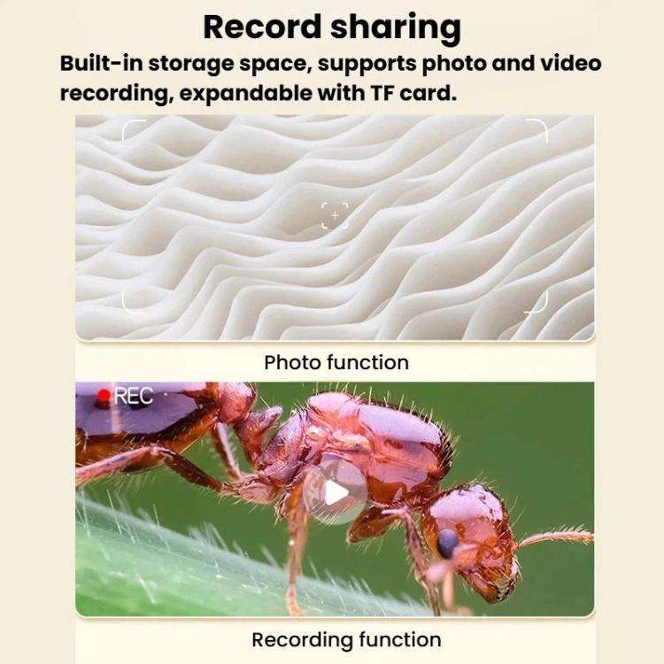 H375 2 Inch IPS Screen Manual Focus Microscope Rechargeable Kids Microscope With Light