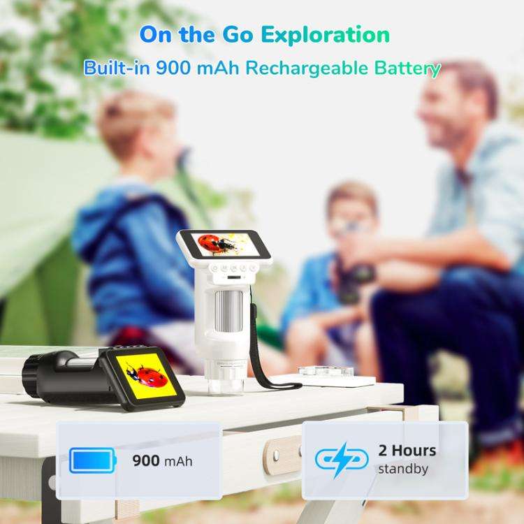H013 2.8 Inch Digital Handheld HD Portable Electronic Microscope Rechargeable Kids Microscope Wit...