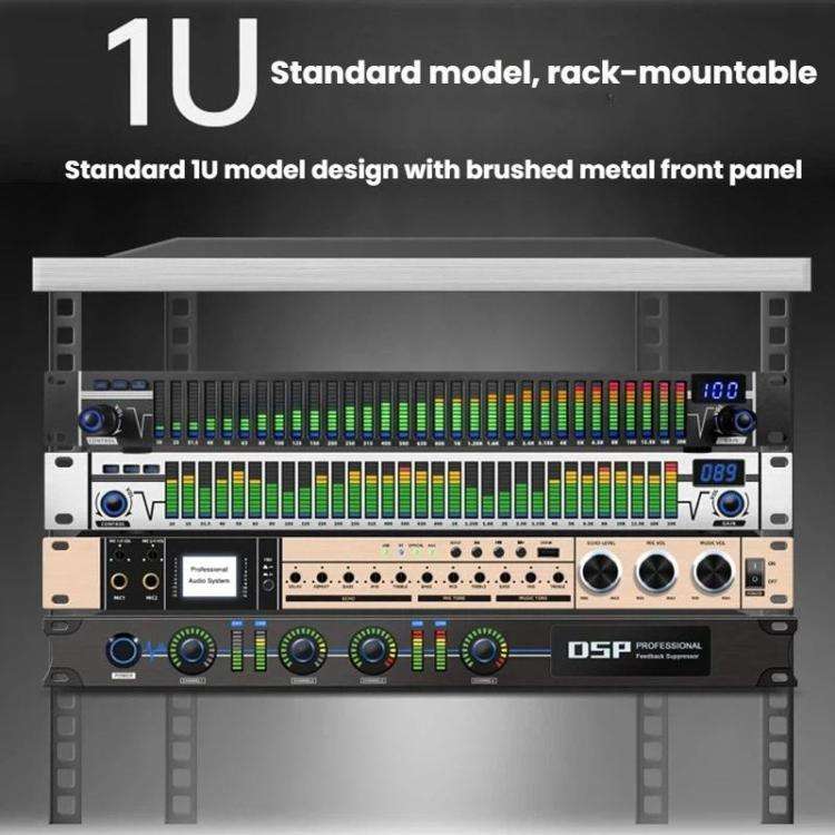 EQ-A31 Digital Equalizer Stage Home Karaoke Noise Reduction Audio Processor, EU Plug, US Plug, UK...