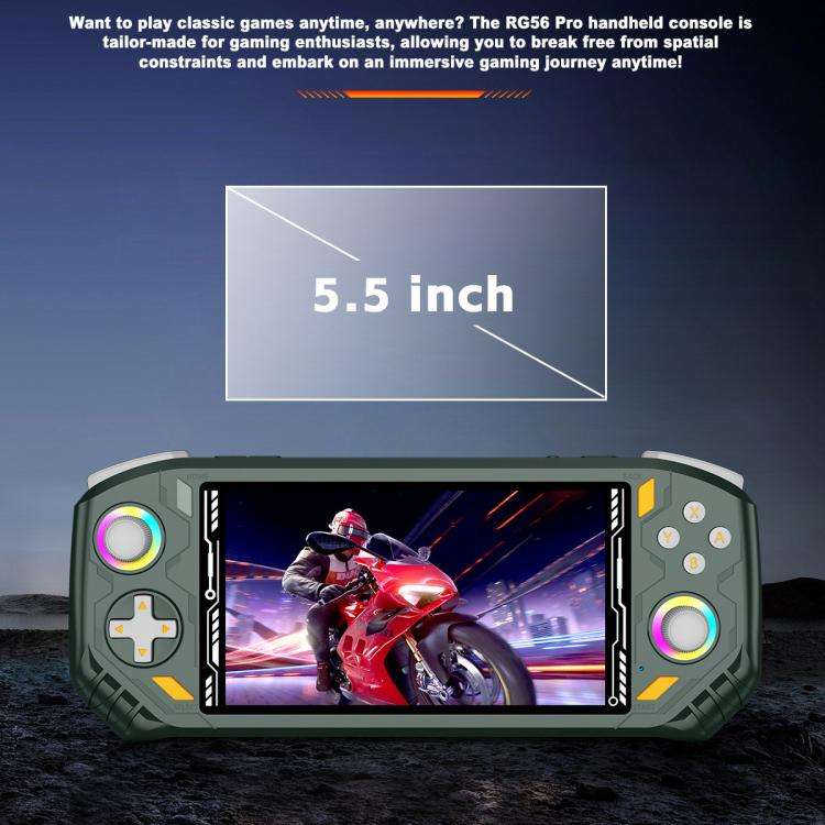 RG56 PRO 5.5-Inch Handheld Game Console EmuELEC System With HDMI TV Output WiFi Connectivity, 64G...