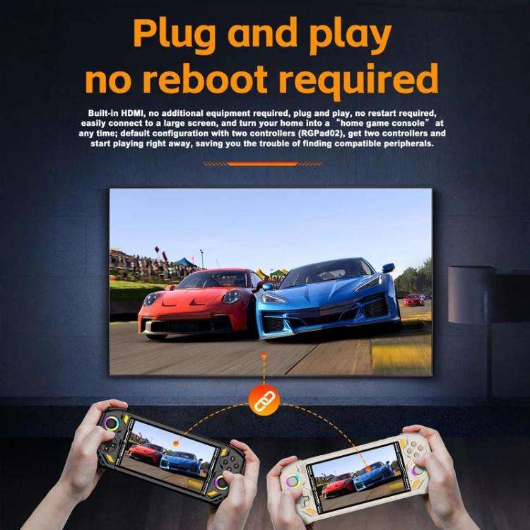 RG56 PRO 5.5-Inch Handheld Game Console EmuELEC System With HDMI TV Output WiFi Connectivity, 64G...